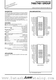 M37481E8SP datasheet pdf Mitsubishi Electric Corporation