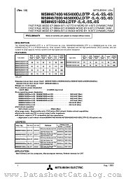 M5M465400DJ-5S datasheet pdf Mitsubishi Electric Corporation