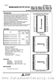 M5M5256DVP datasheet pdf Mitsubishi Electric Corporation