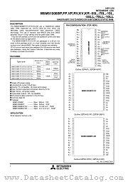 M5M51008KV-55LL datasheet pdf Mitsubishi Electric Corporation