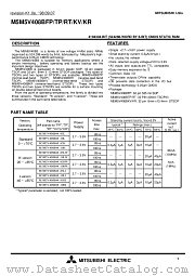 M5M5V408BTP-10LW datasheet pdf Mitsubishi Electric Corporation