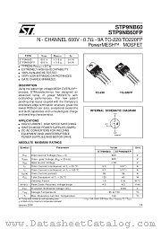 STP9NB60FP datasheet pdf SGS Thomson Microelectronics