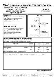 2CW37-5.6 datasheet pdf Shanghai Sunrise Electronics