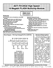 ACT-F512K32N-090P3C datasheet pdf Aeroflex Circuit Technology