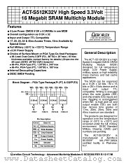 ACT-S512K32V-035F2T datasheet pdf Aeroflex Circuit Technology