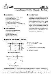 AIC1117A-33CT datasheet pdf Analog Integrations Corporation