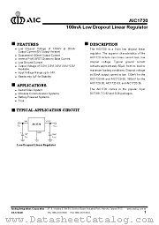 AIC1720-33CZL datasheet pdf Analog Integrations Corporation