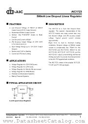 AIC1723-38CF datasheet pdf Analog Integrations Corporation