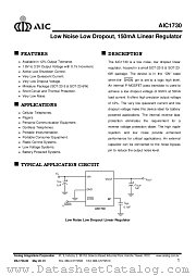 AIC1730-31CV datasheet pdf Analog Integrations Corporation