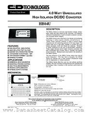 HB04U15D15 datasheet pdf C&D Technologies