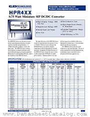 HPR417 datasheet pdf C&D Technologies