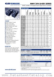 NMV2412S datasheet pdf C&D Technologies