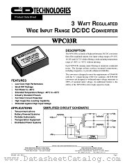 WPC03R12D12 datasheet pdf C&D Technologies