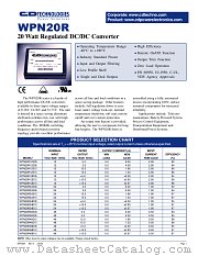 WPN20R48D15 datasheet pdf C&D Technologies