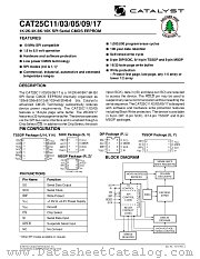 CAT25C05 datasheet pdf Catalyst Semiconductor
