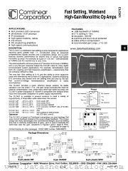 CLC401 datasheet pdf Comlinear Corporation