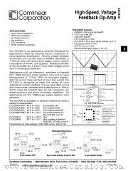 CLC420 datasheet pdf Comlinear Corporation