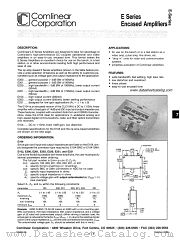 E103 datasheet pdf Comlinear Corporation