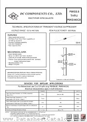 P6KE33 datasheet pdf DC Components