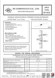 SA64A datasheet pdf DC Components
