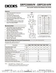 GBPC2504W datasheet pdf Diodes