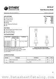 SV15 datasheet pdf Dynex Semiconductor