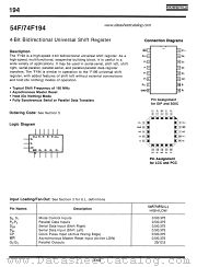 54F194 datasheet pdf Fairchild Semiconductor