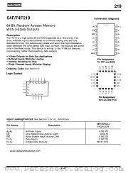 54F219 datasheet pdf Fairchild Semiconductor