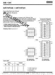 54F541 datasheet pdf Fairchild Semiconductor