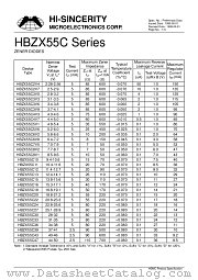 HBZX55C43 datasheet pdf Hi-Sincerity Microelectronics