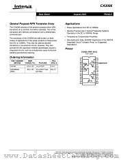 CA3086 datasheet pdf Intersil