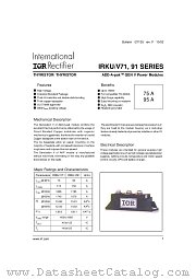IRKV91-08A datasheet pdf International Rectifier