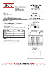 BZT52C4V3 datasheet pdf Micro Commercial Components