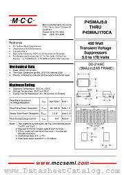P4SMAJ90A datasheet pdf Micro Commercial Components