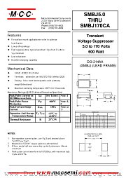 SMBJ60C datasheet pdf Micro Commercial Components