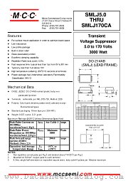 SMLJ43 datasheet pdf Micro Commercial Components