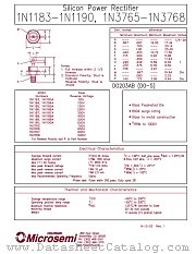 1N1190R datasheet pdf Microsemi