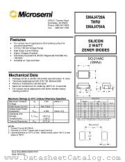 SMAJ4728A datasheet pdf Microsemi