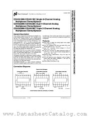 CD4051BC datasheet pdf National Semiconductor