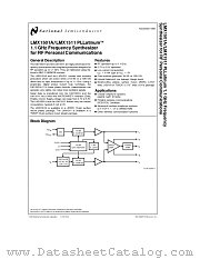 LMX1511 datasheet pdf National Semiconductor