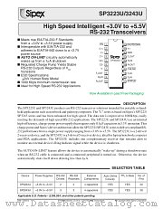 SP3223UEY/TR datasheet pdf Sipex Corporation