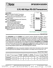 SP3222EHCY datasheet pdf Sipex Corporation