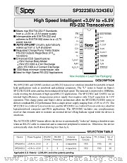 SP3243EUCY datasheet pdf Sipex Corporation