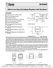 SPX2920S-3.3 datasheet pdf Sipex Corporation