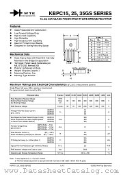KBPC1508GS datasheet pdf Won-Top Electronics