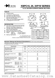 KBPC3506PW datasheet pdf Won-Top Electronics