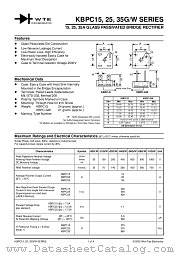 KBPC1504GW datasheet pdf Won-Top Electronics