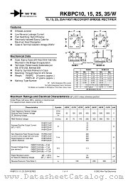 RKBPC2504W datasheet pdf Won-Top Electronics