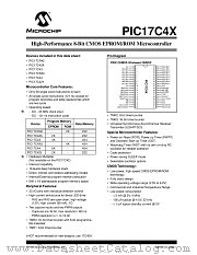 PIC17C43-16I/PT datasheet pdf Microchip
