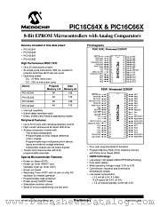 PIC16C662T-04E/L datasheet pdf Microchip